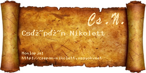 Csépán Nikolett névjegykártya