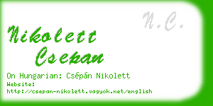 nikolett csepan business card
