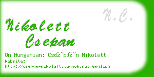 nikolett csepan business card